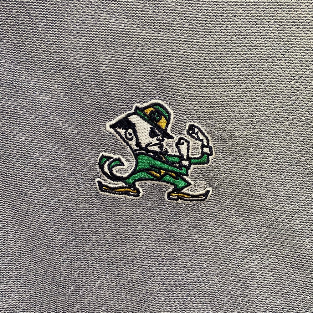 Notre Dame Fighting Irish Champion Mens XL Polo Shirt Gray Embroidered Logo NCAA - Picture 4 of 8